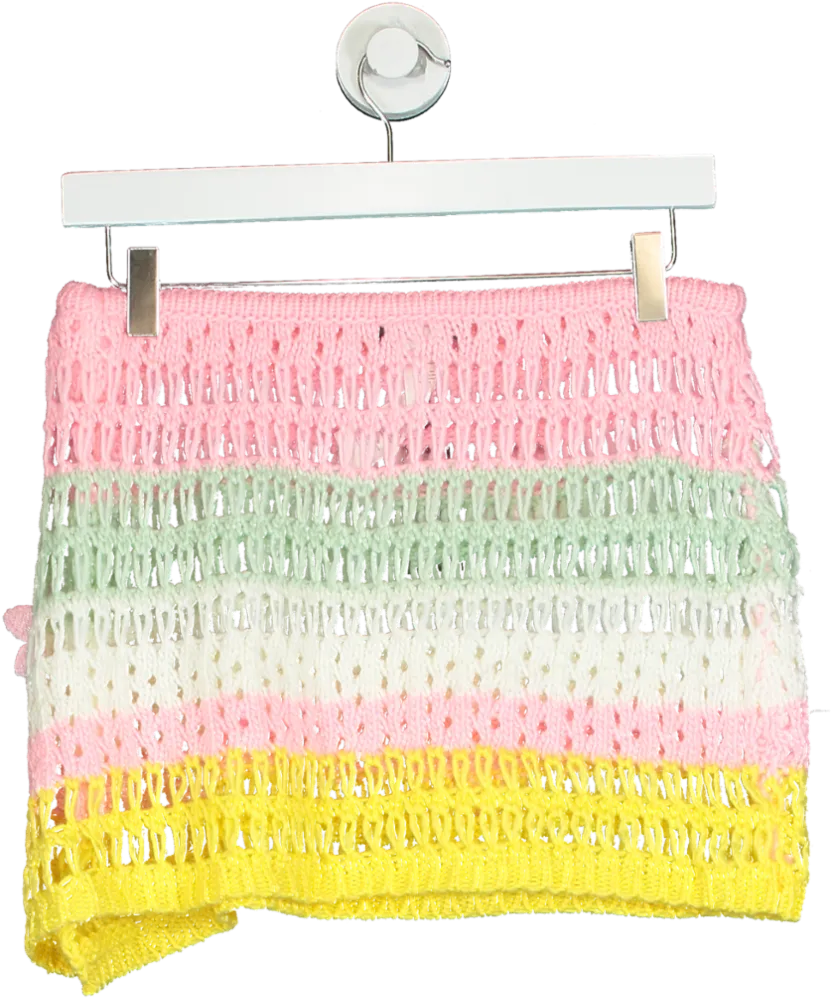 PrettyLittleThing Multicolour Crochet Mini Skirt UK S