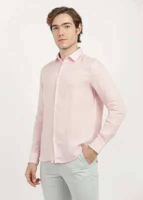 Pure Linen Shirt in Lt. Pink