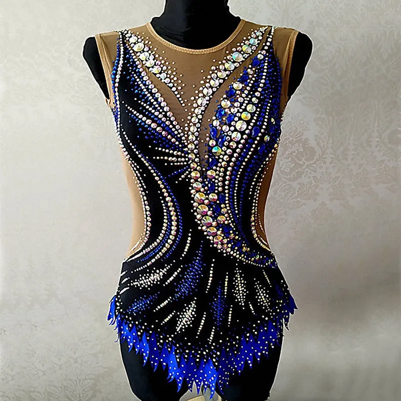 #R334 Rhythmic Gymnastics leotards - Artistic Gym-Ice Skating- Dance Costumes