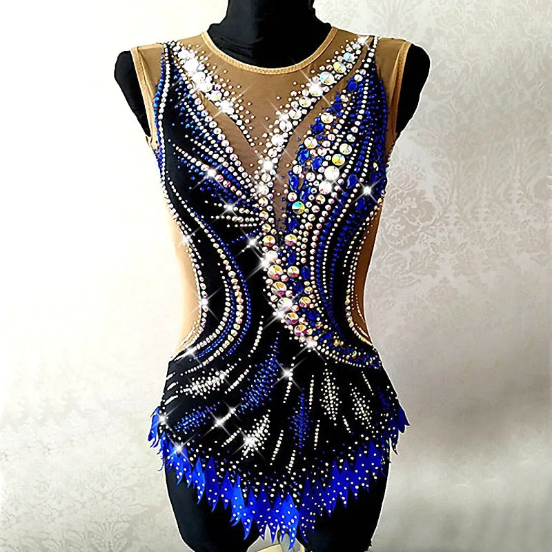 #R334 Rhythmic Gymnastics leotards - Artistic Gym-Ice Skating- Dance Costumes