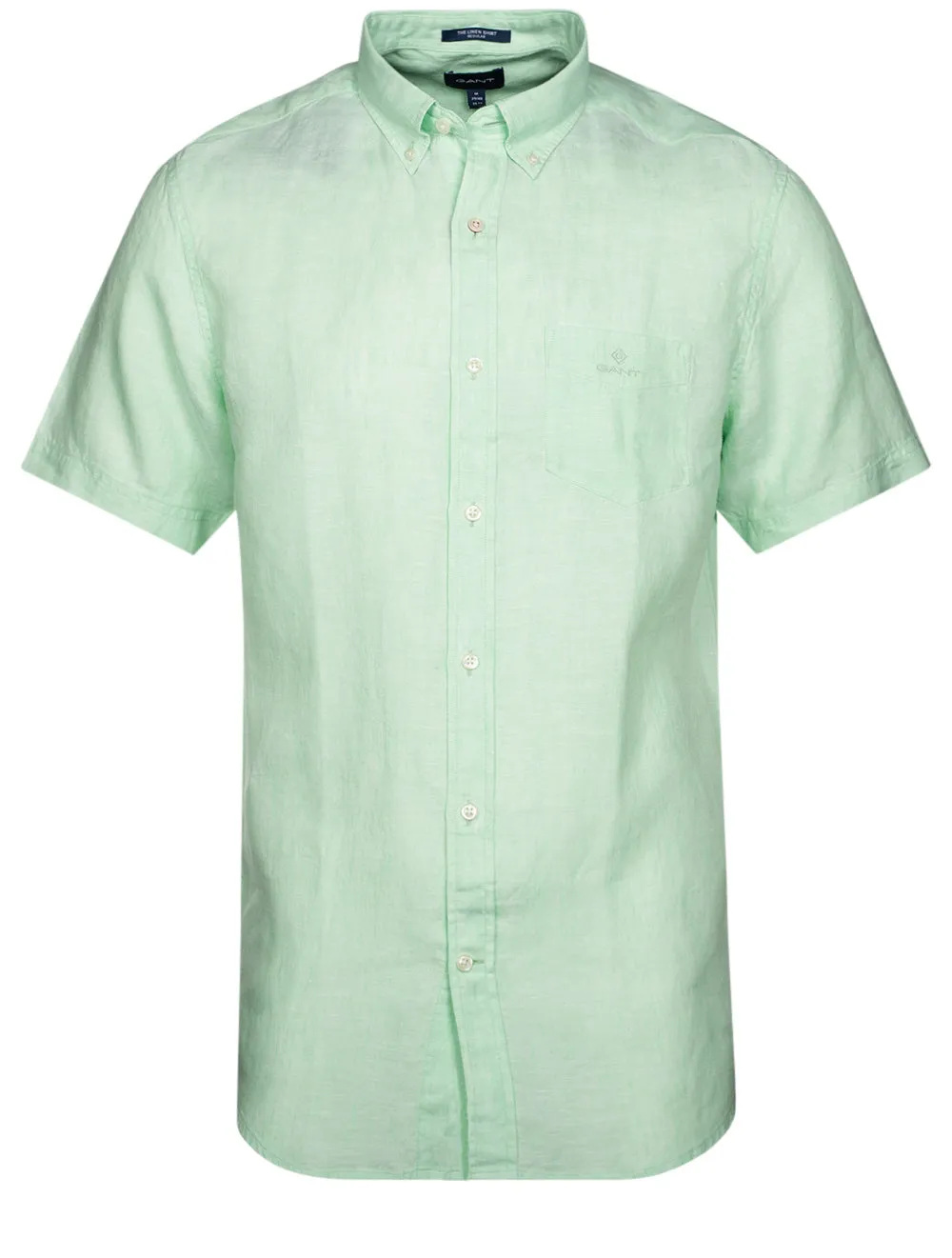 Regular Linen Short Sleeve Shirt Absinthe Green