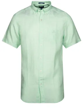 Regular Linen Short Sleeve Shirt Absinthe Green