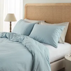 Relaxed Cotton Bedding Bundle - Sky