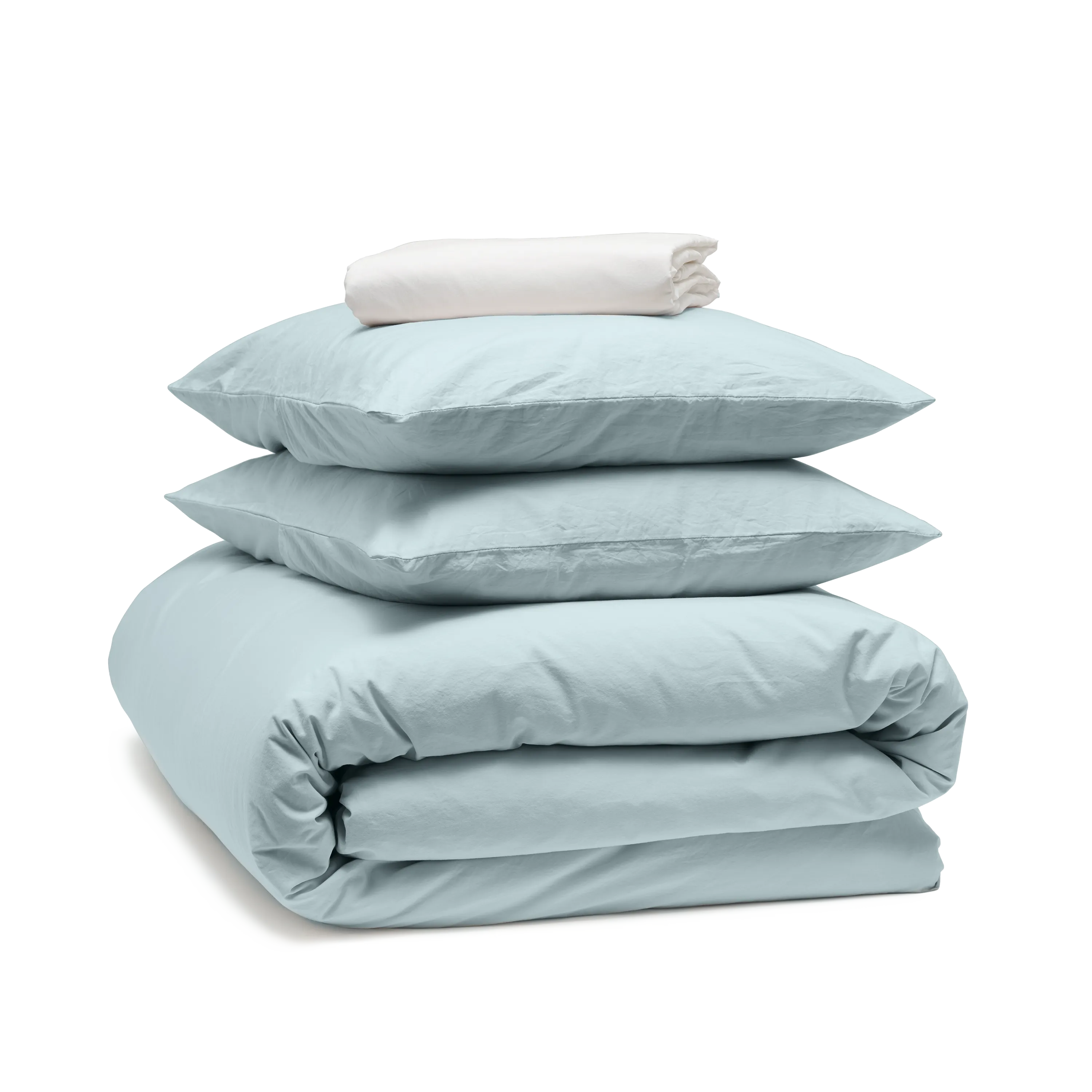 Relaxed Cotton Bedding Bundle - Sky
