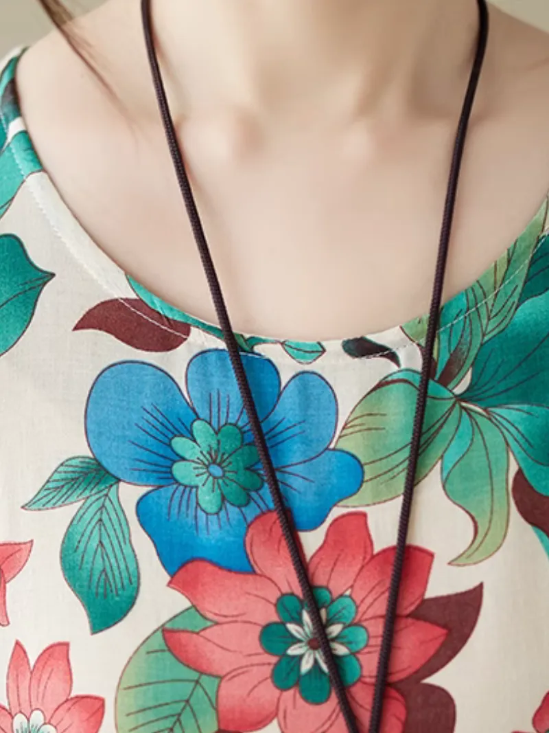 Relaxed Fit Floral Loose Smock Dress