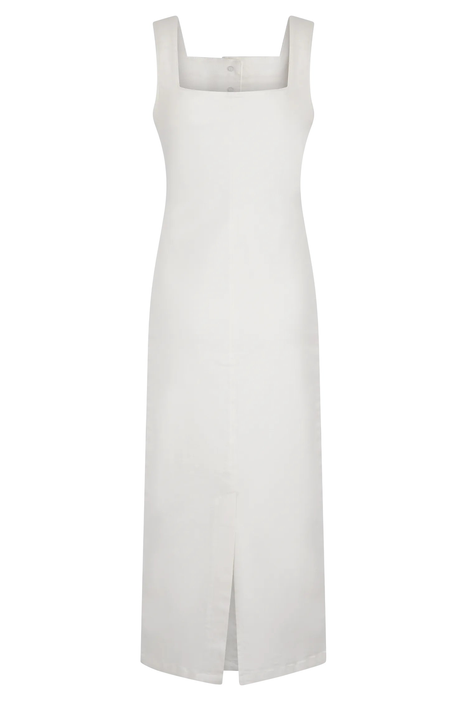Reyna Denim Midi Dress - White