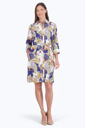 Rocca Easy Care Linen Paisley Dress
