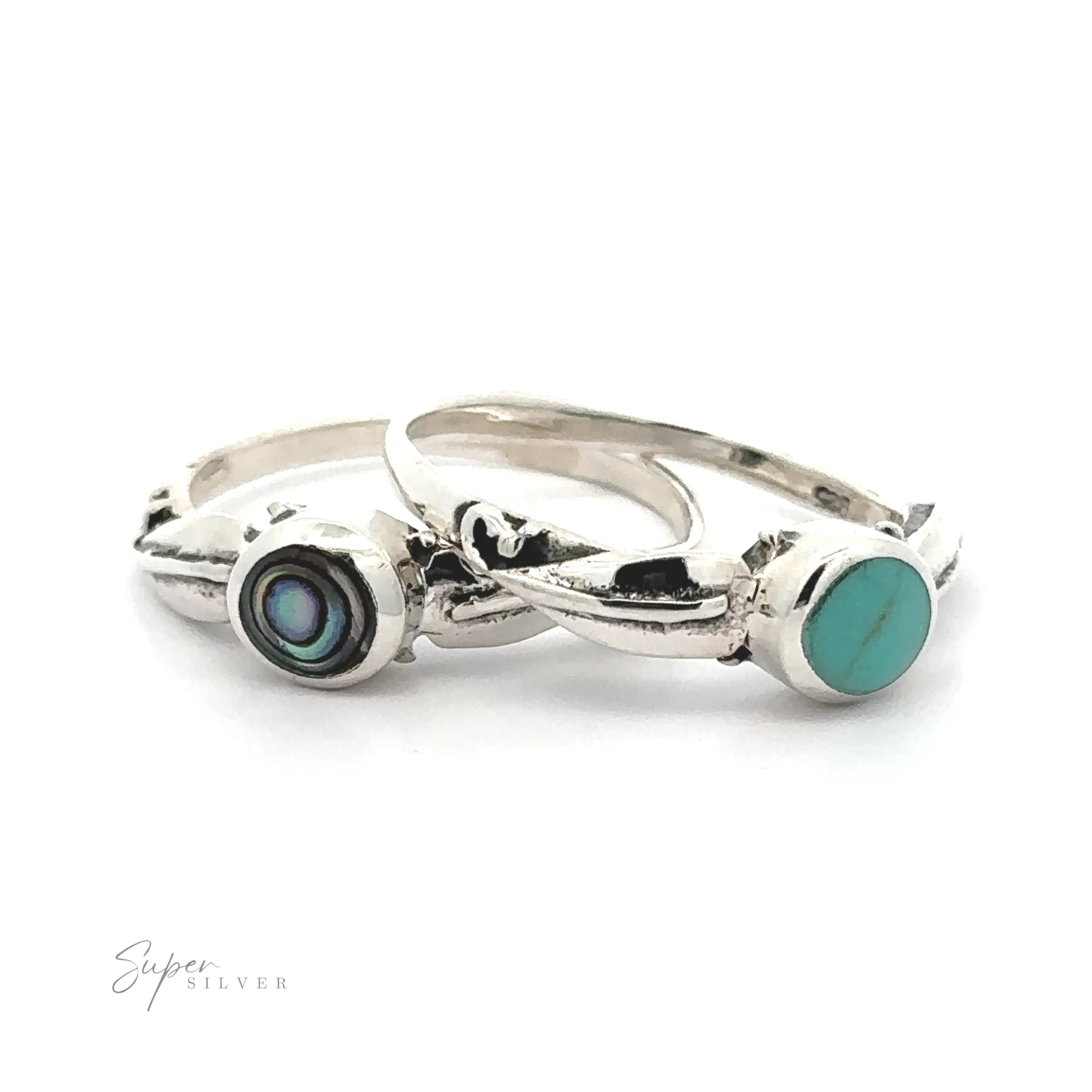 Round Stone Ring With Leaves