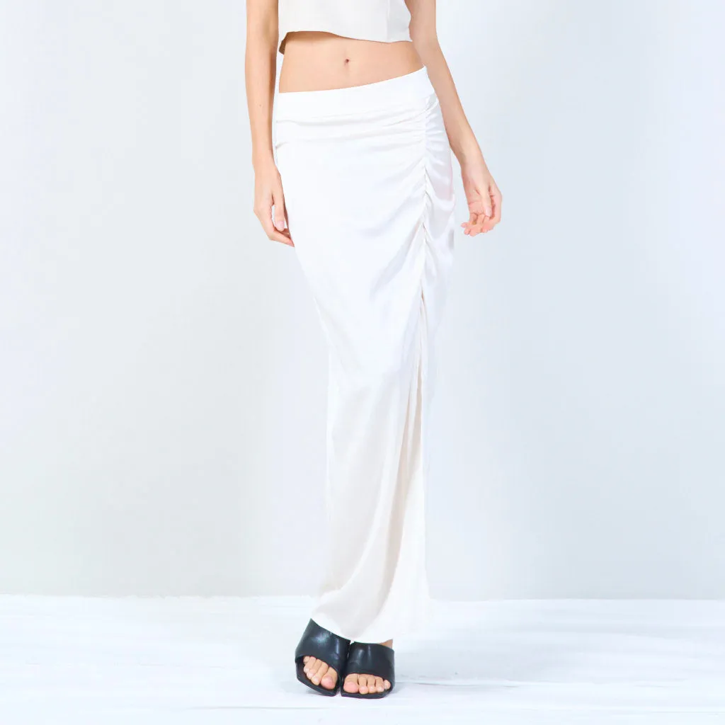 Ruched midi skirt wholesale
