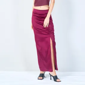 Ruched midi skirt wholesale