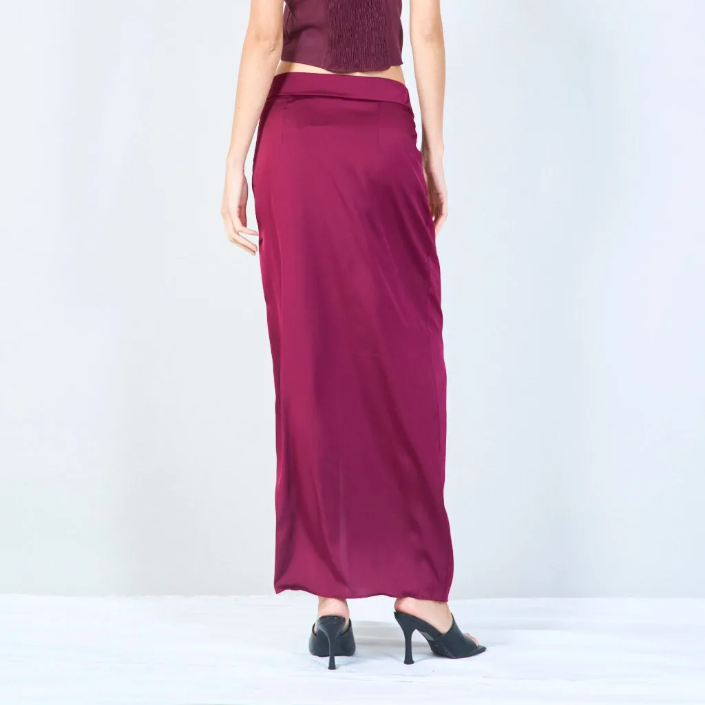 Ruched midi skirt wholesale