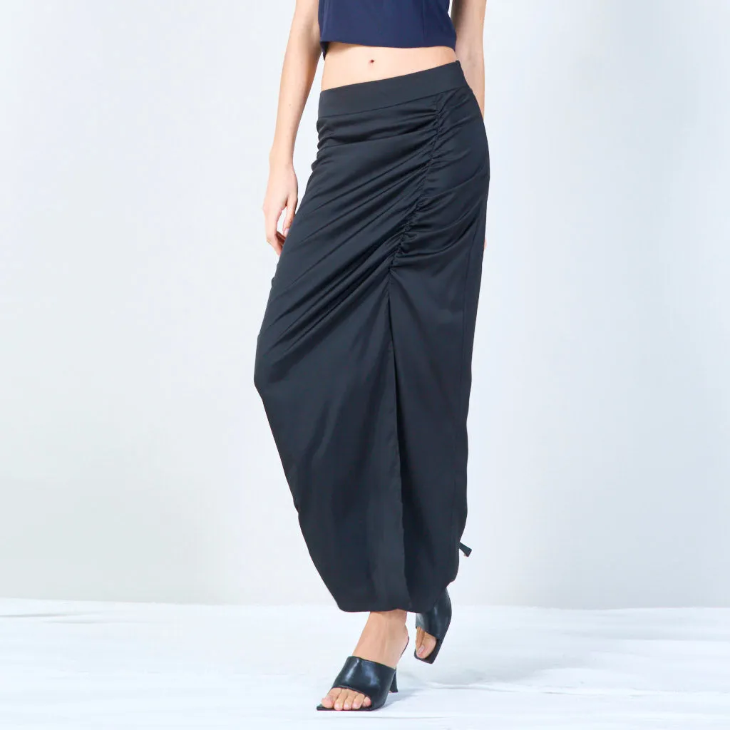 Ruched midi skirt wholesale