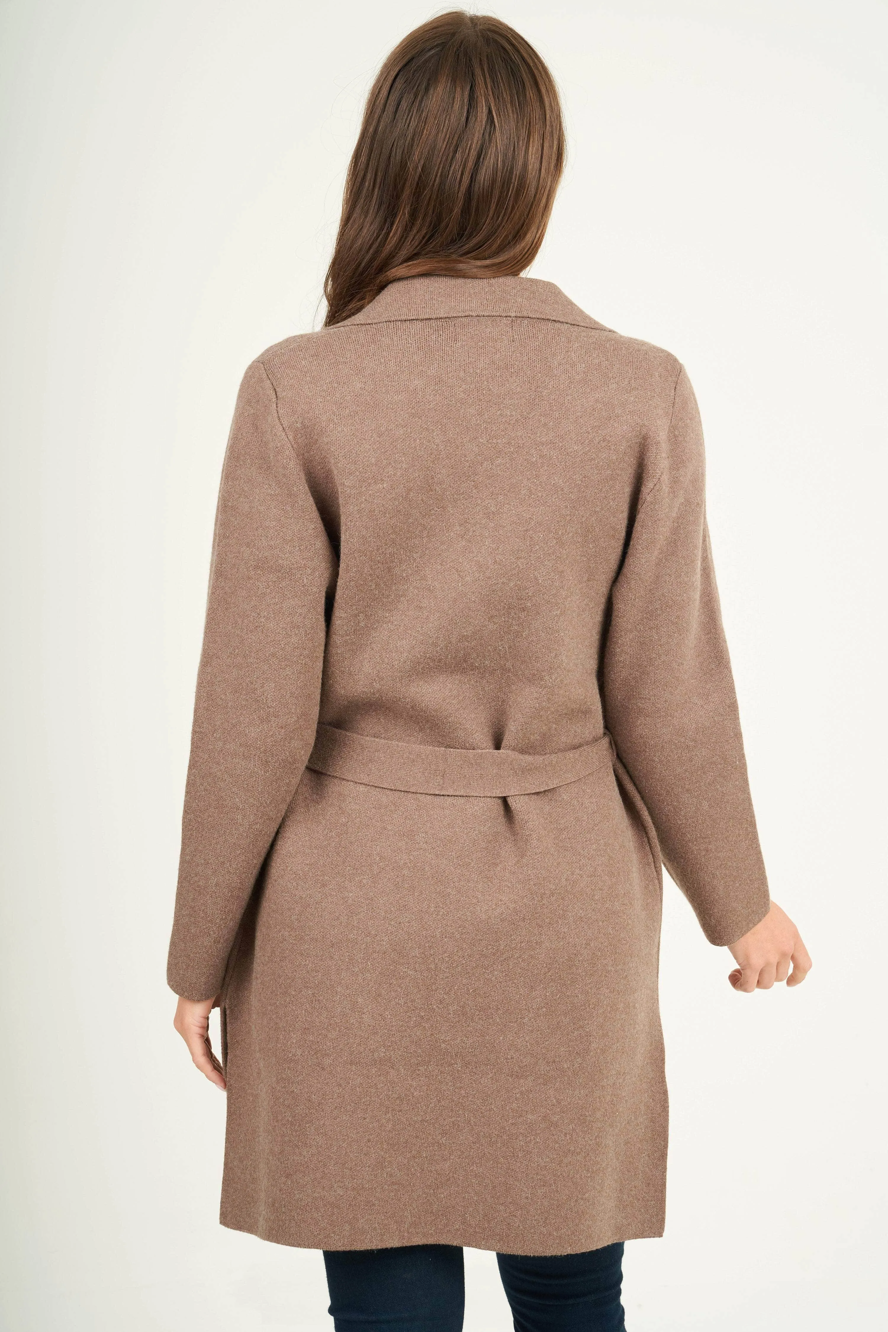 Saloos Knitted Belted Jacket With Pockets