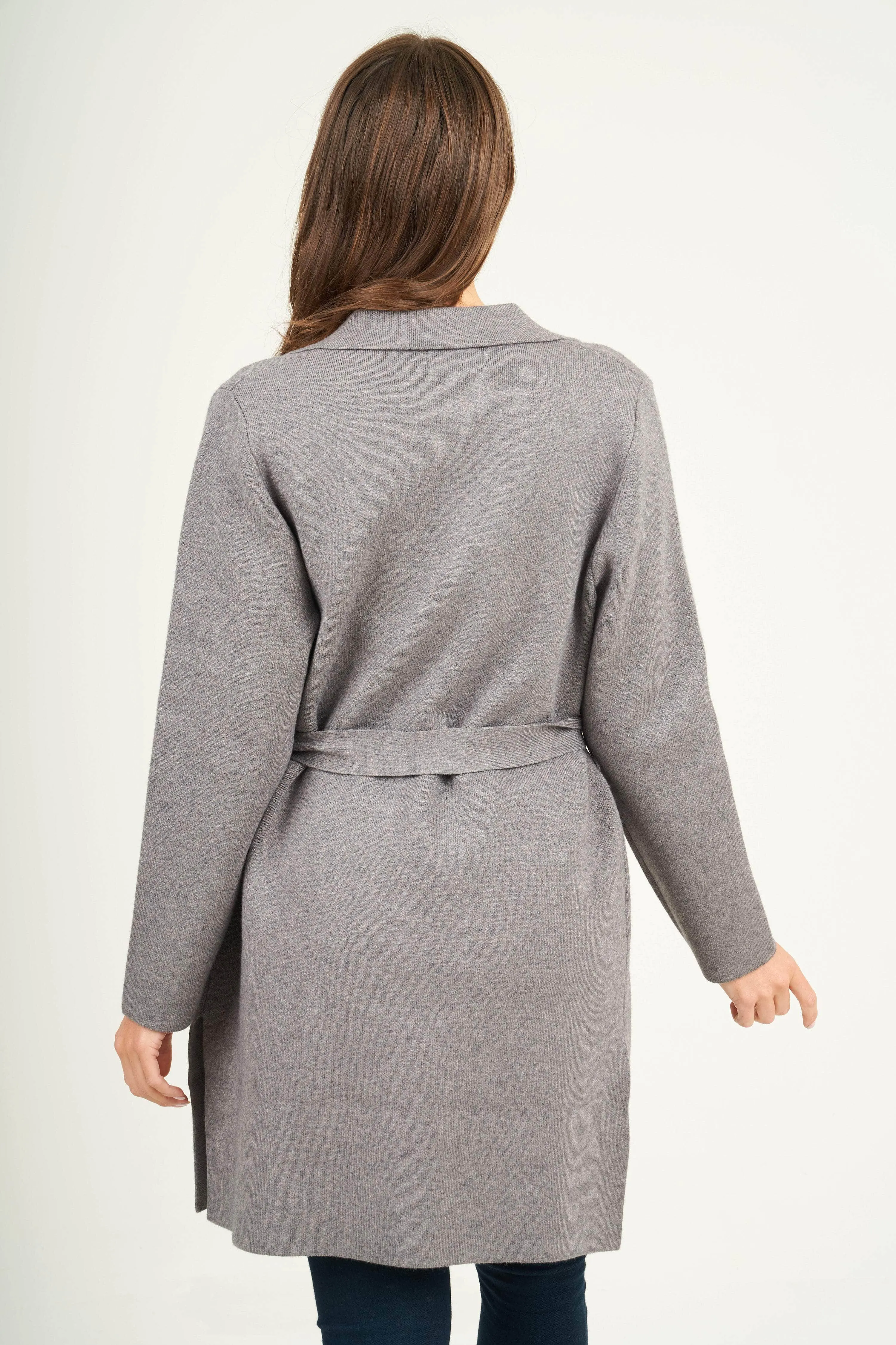 Saloos Knitted Belted Jacket With Pockets