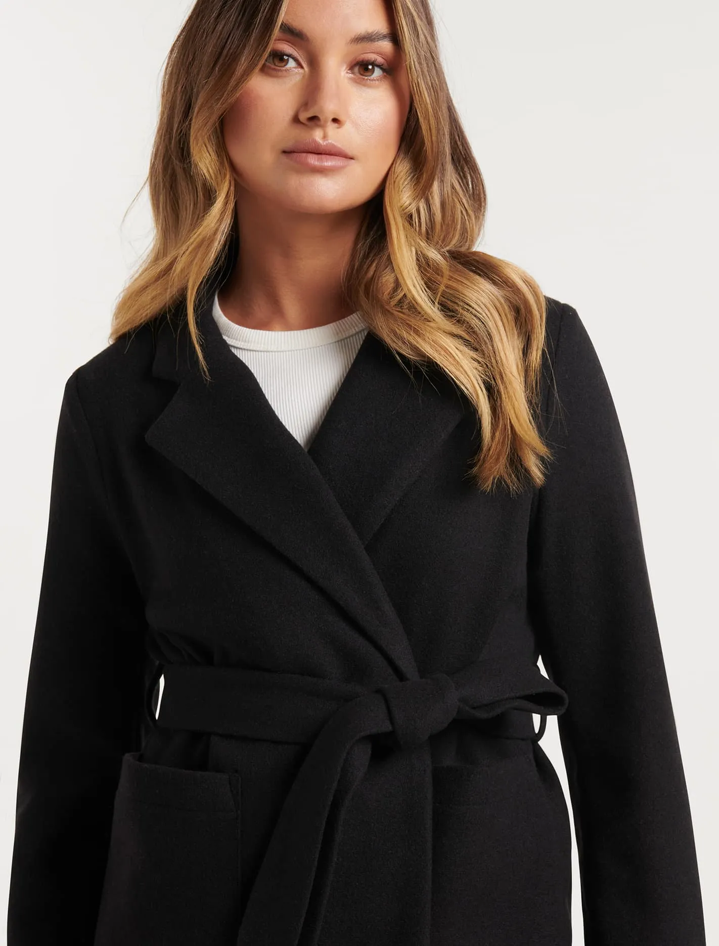 Sarah Petite Wrap Coat