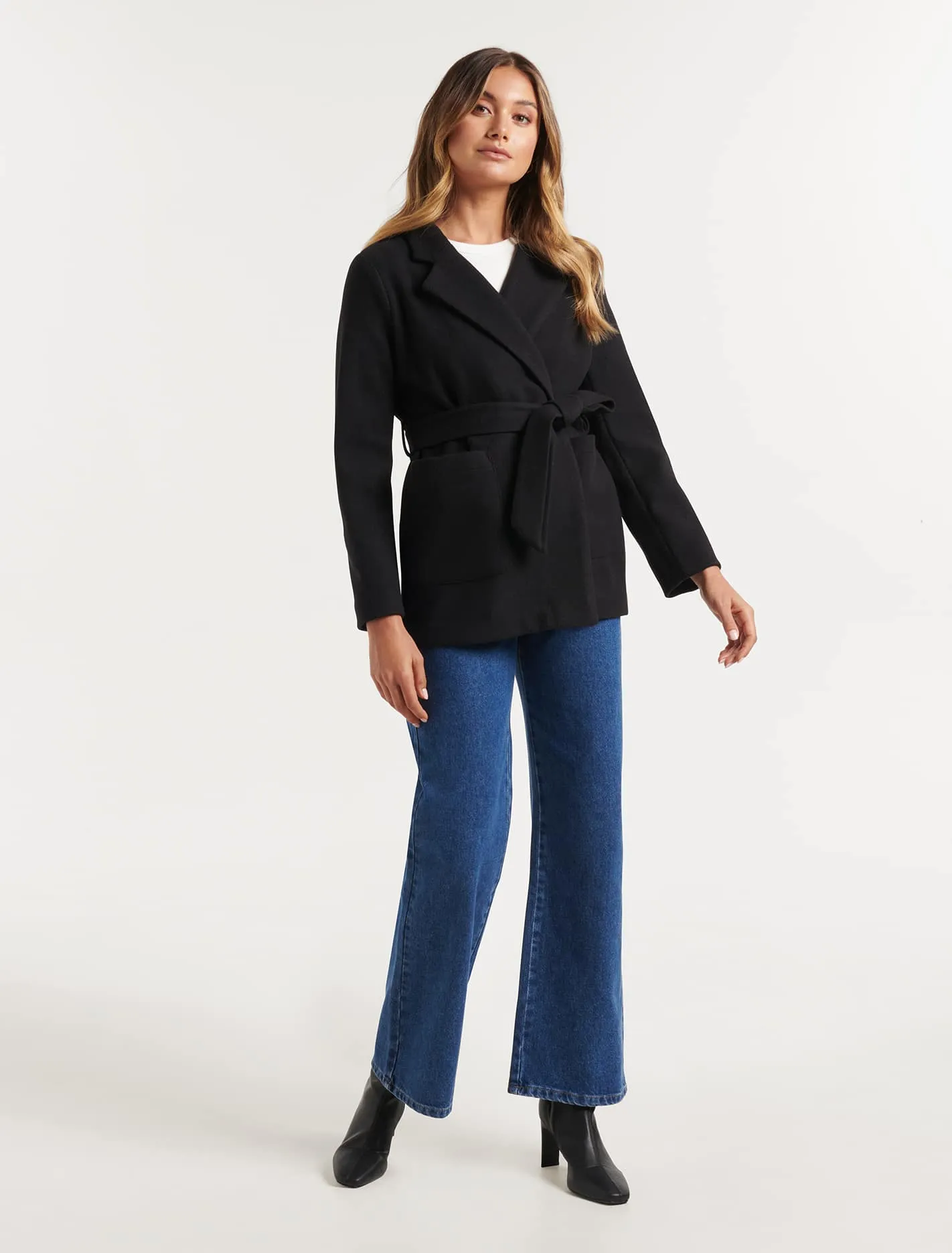 Sarah Petite Wrap Coat