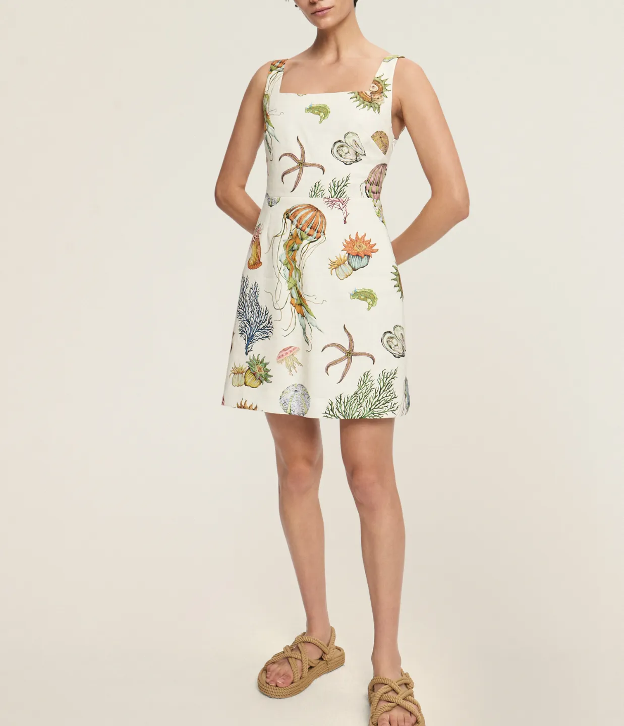 Sea Mini Dress in Cream