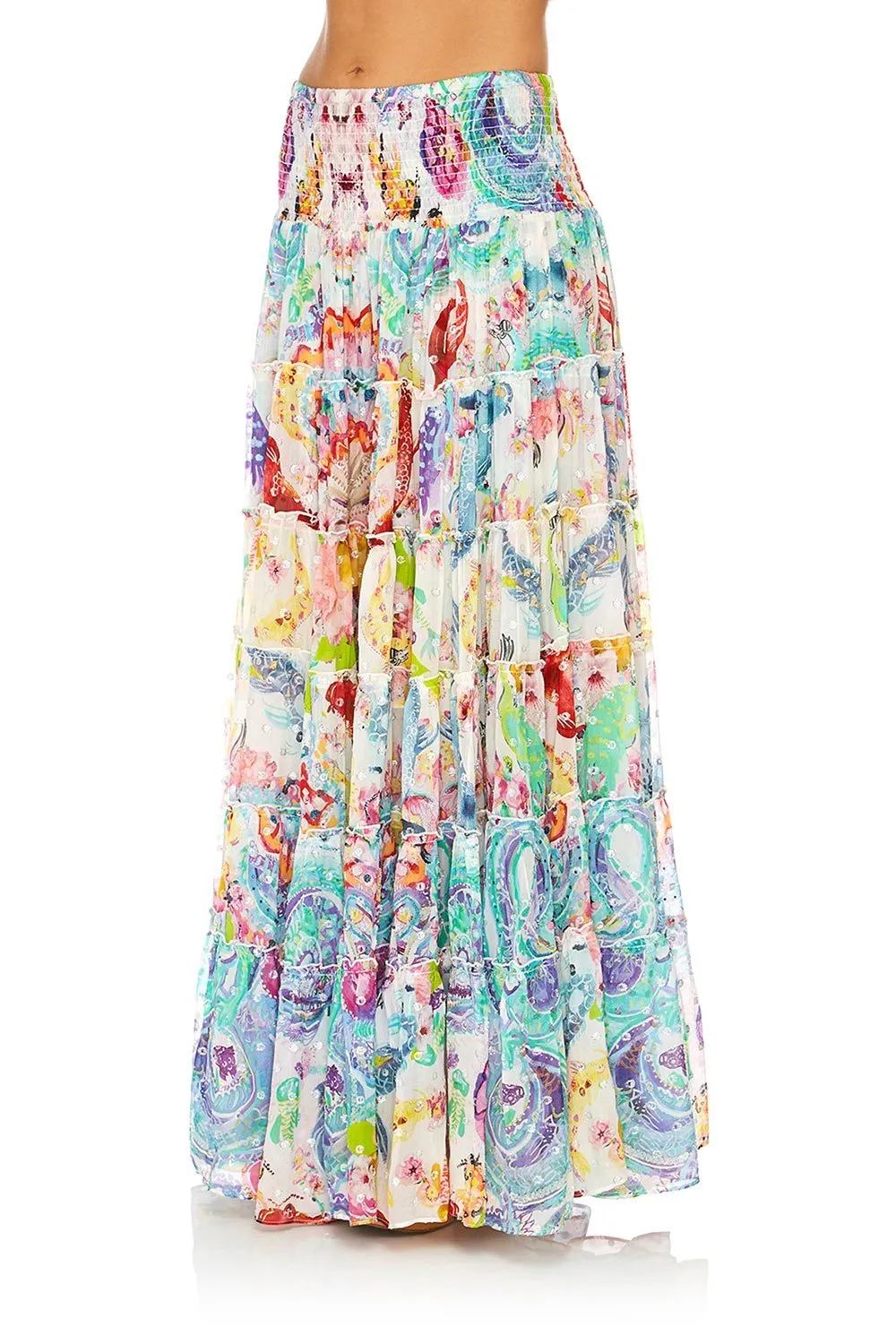 SHEER TIERED CIRCLE SKIRT DRAGON DIVINITY