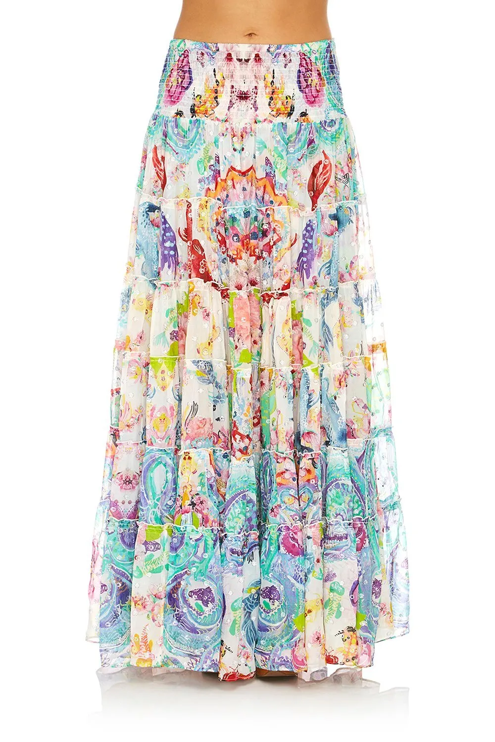 SHEER TIERED CIRCLE SKIRT DRAGON DIVINITY