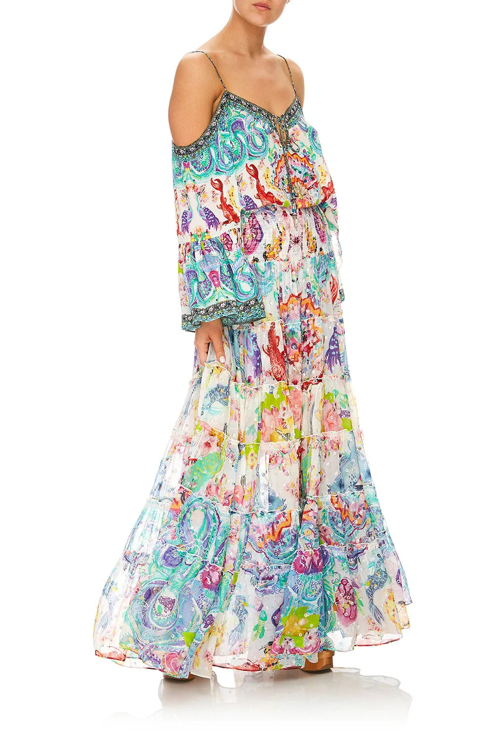 SHEER TIERED CIRCLE SKIRT DRAGON DIVINITY