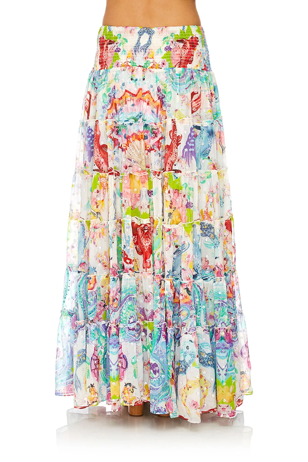 SHEER TIERED CIRCLE SKIRT DRAGON DIVINITY
