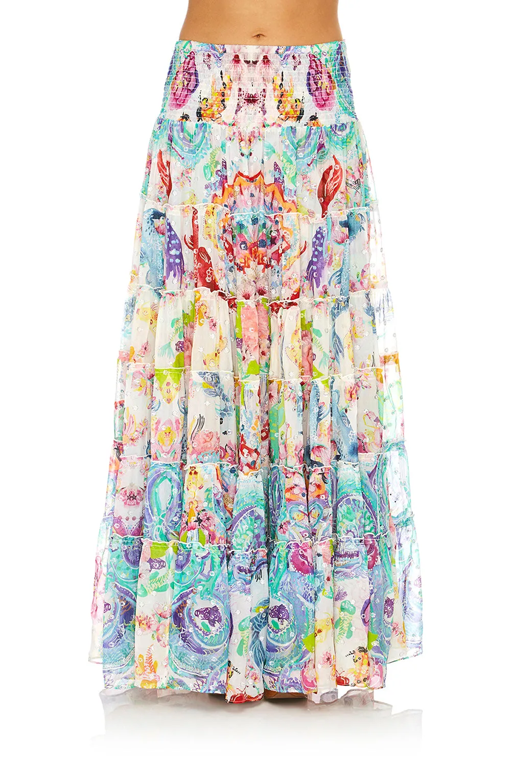 SHEER TIERED CIRCLE SKIRT DRAGON DIVINITY