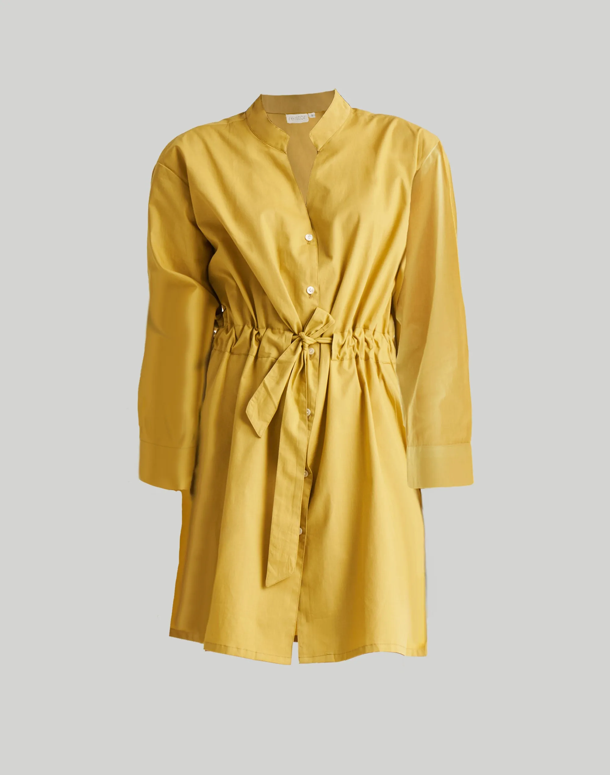 Short Tie Waist Dress in Tuscan Sun