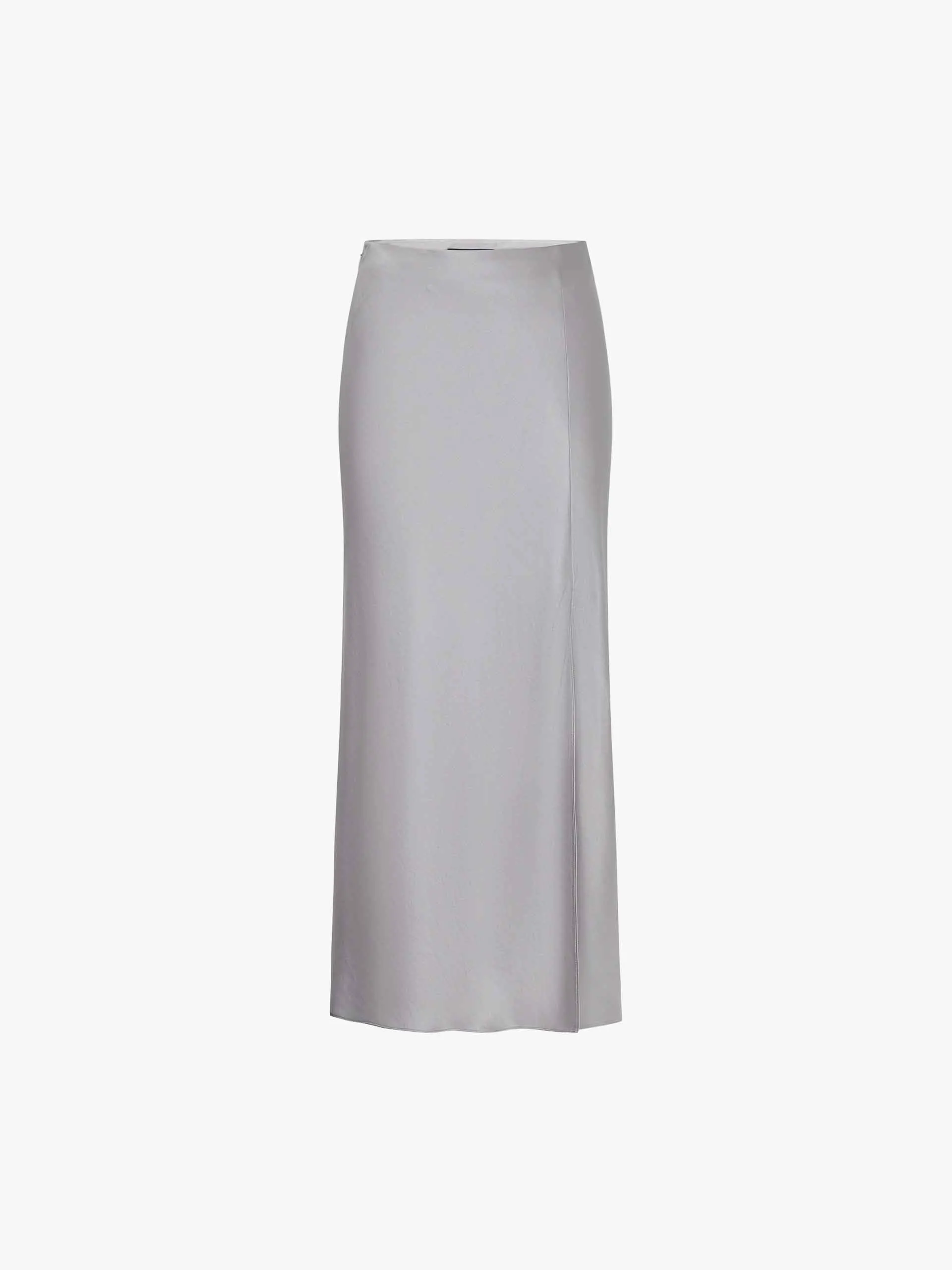 Side Slit Satin Skirt