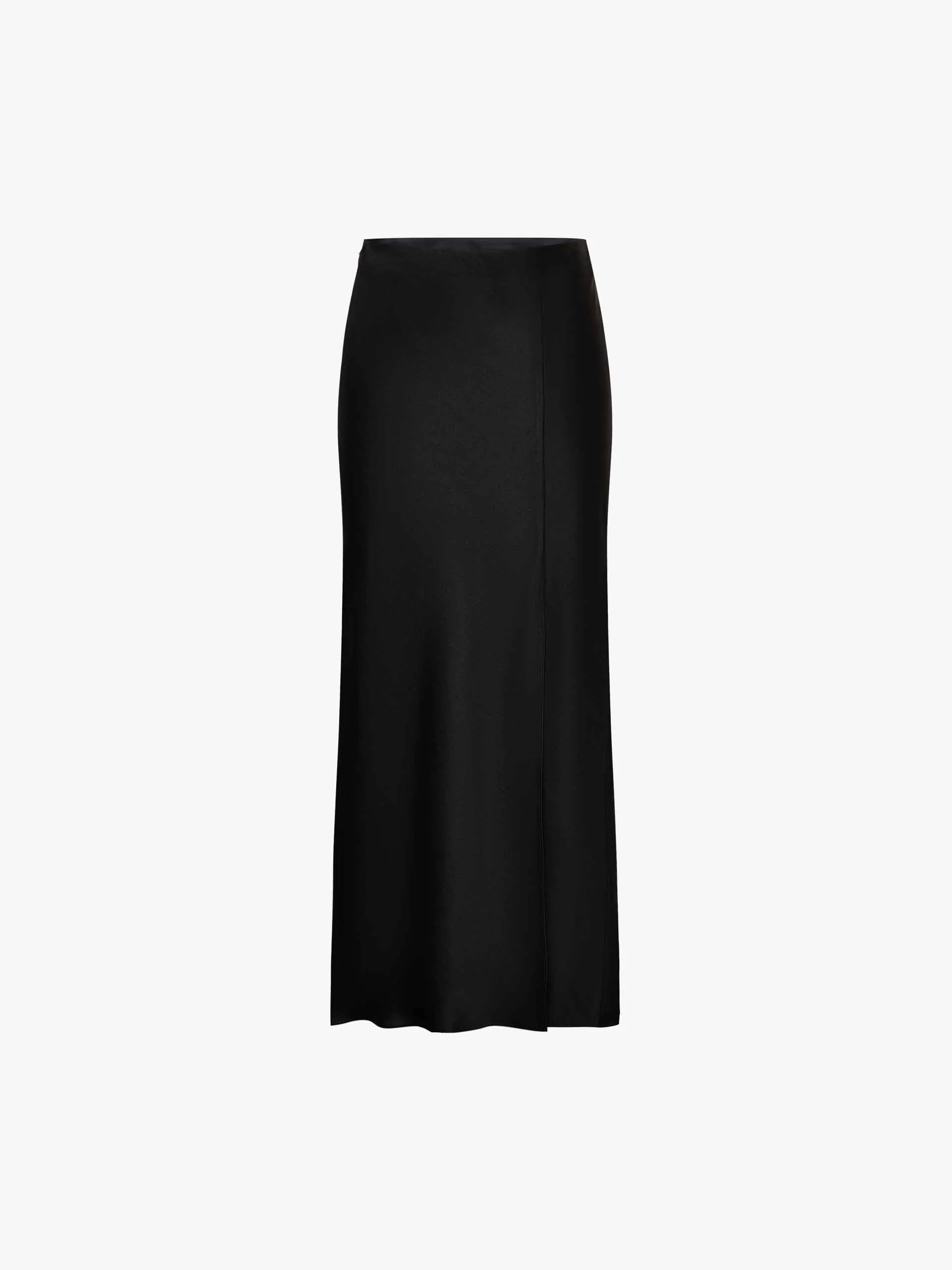 Side Slit Satin Skirt