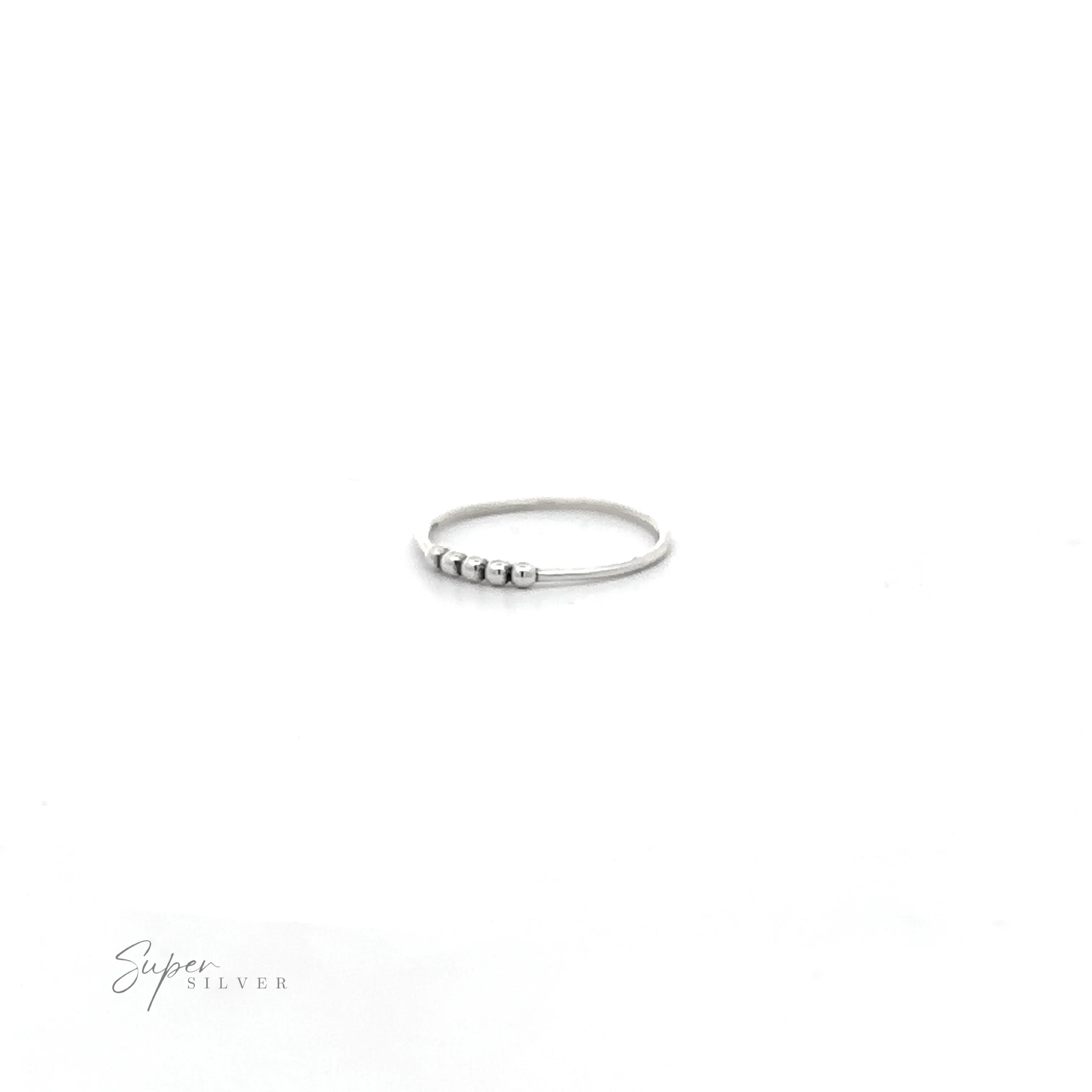 Silver Ring With Beads