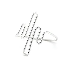 Silver Squiggle Ring