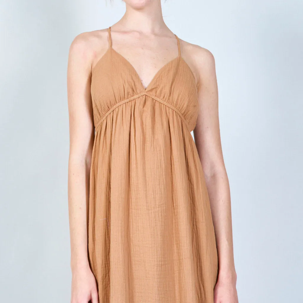 Simple backless maxi dress wholesale