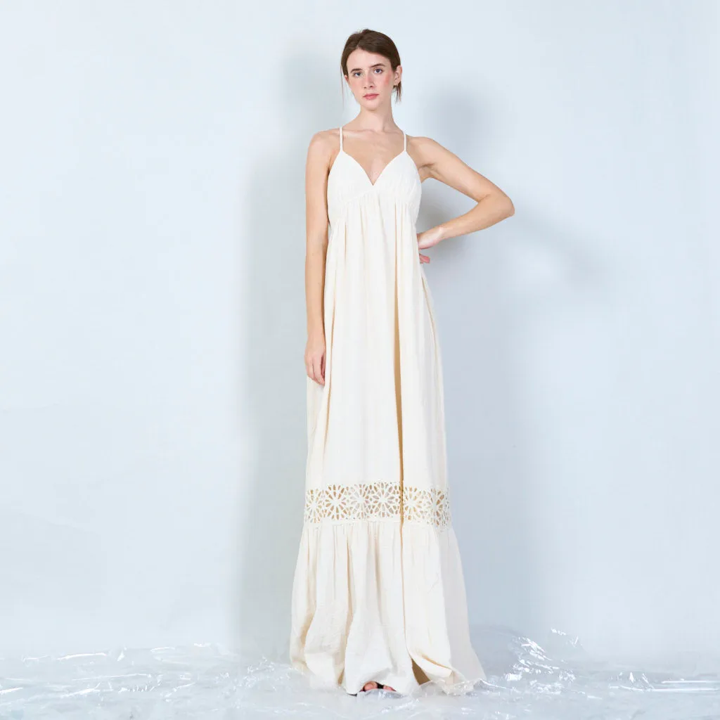 Simple backless maxi dress wholesale