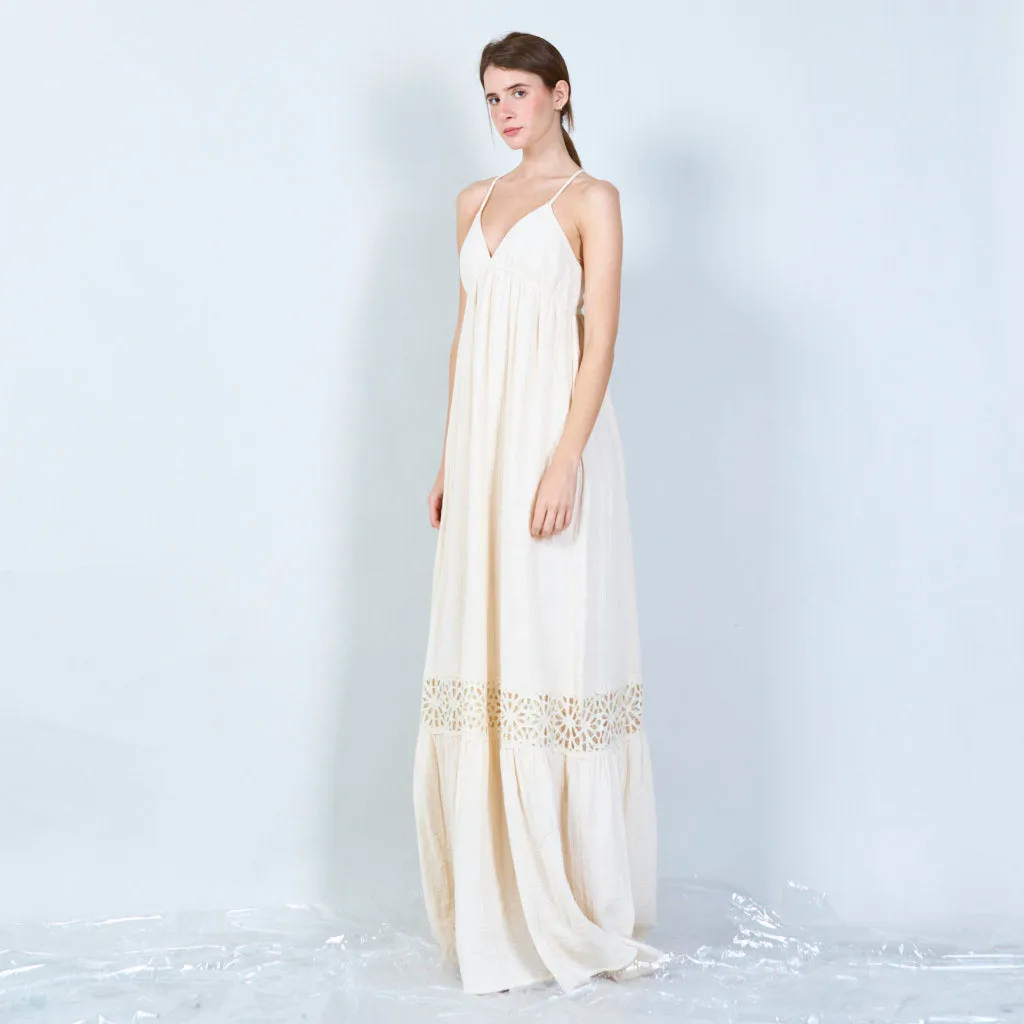 Simple backless maxi dress wholesale