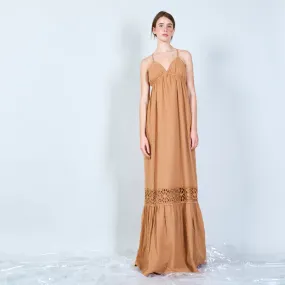 Simple backless maxi dress wholesale