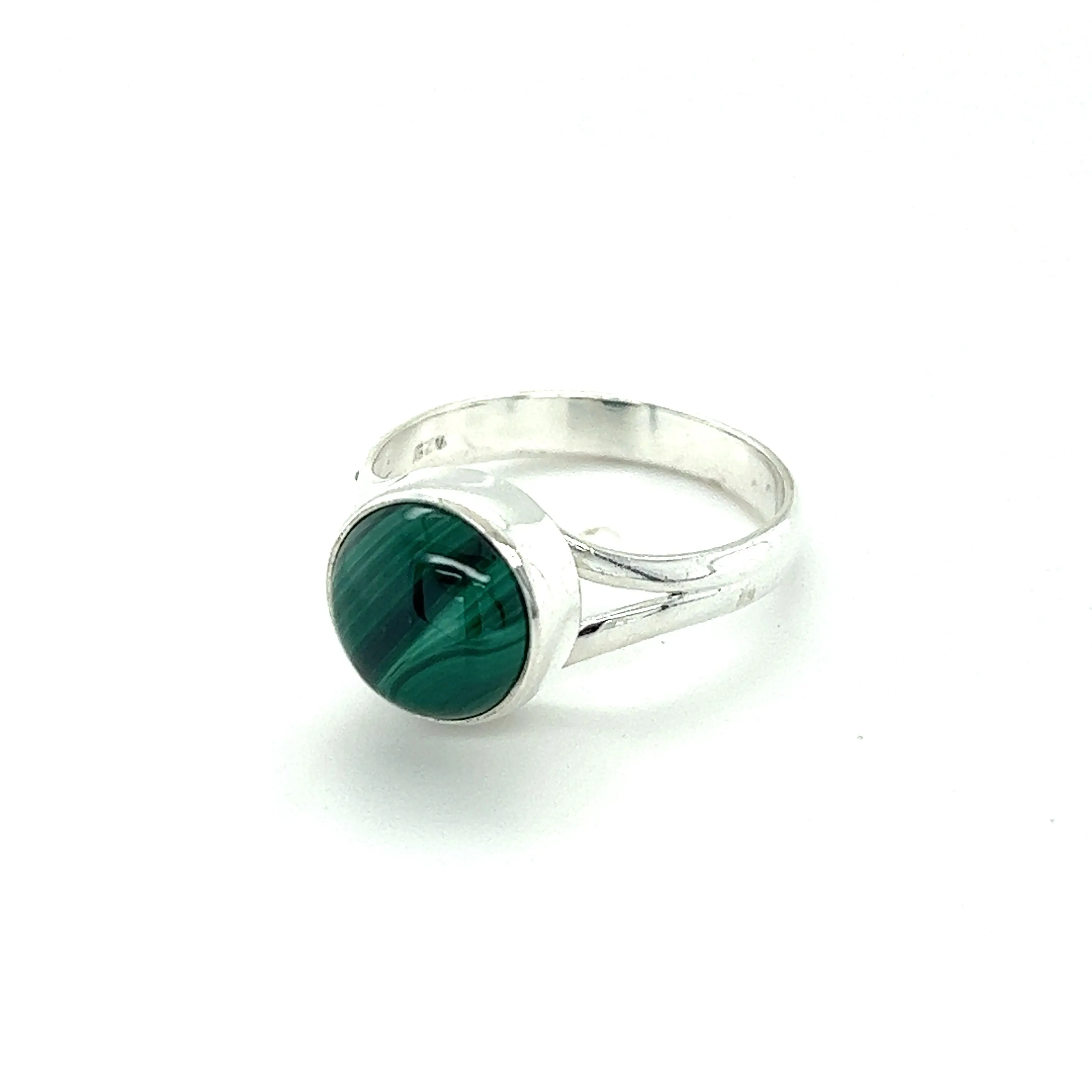 Simple Vibrant Circular Stone Ring