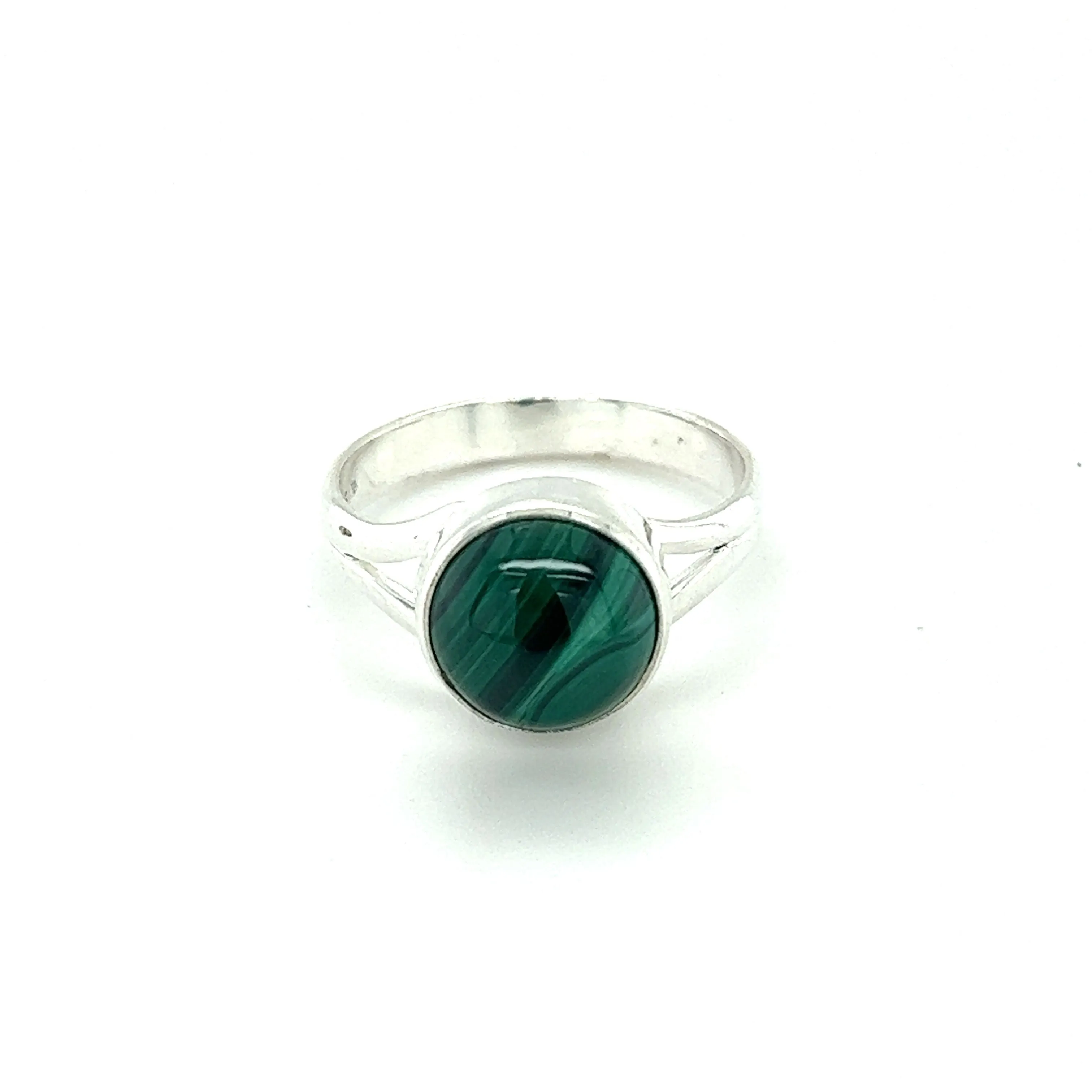 Simple Vibrant Circular Stone Ring