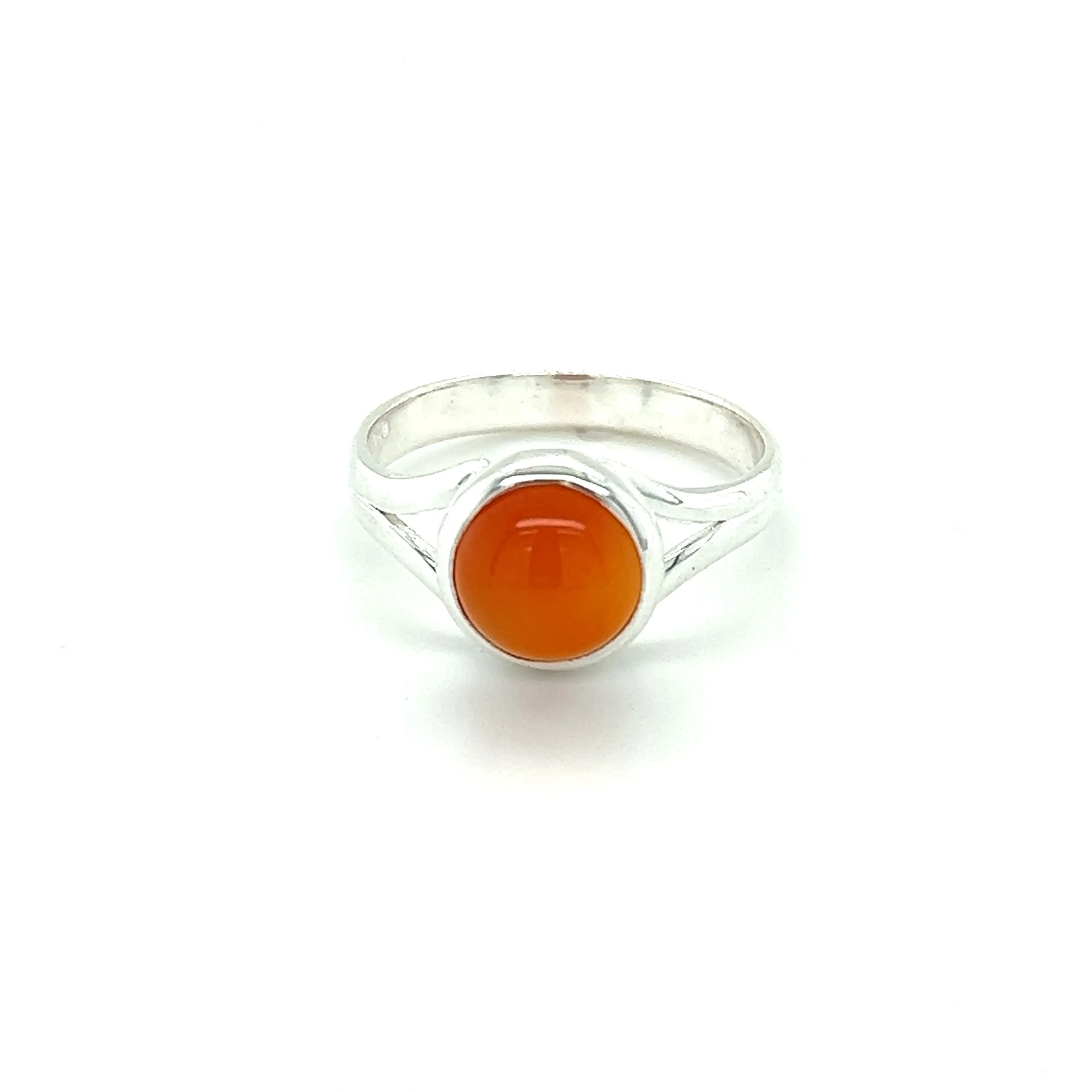 Simple Vibrant Circular Stone Ring