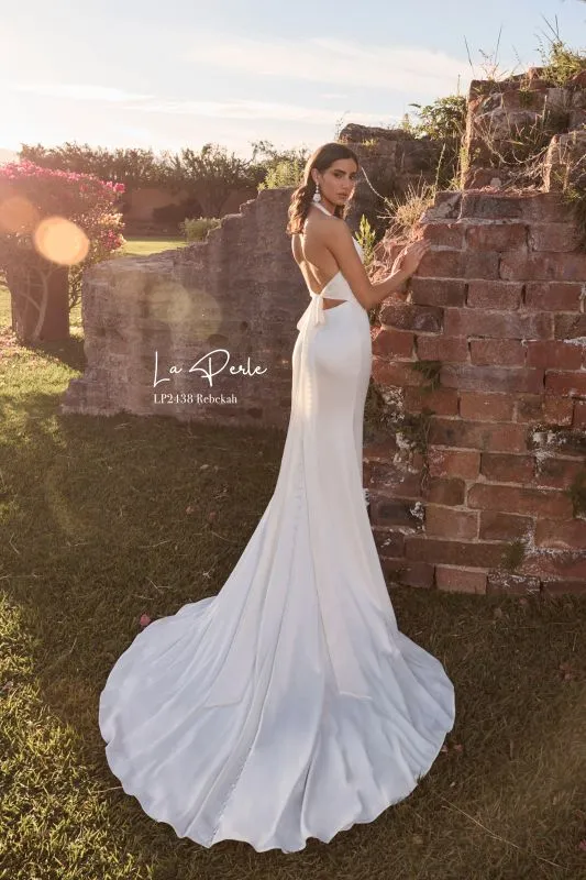 Size 6 La Perle LP2438 Rebekah Ivory Gown