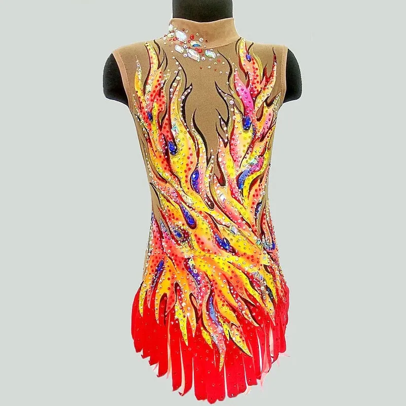 #SK04 Custom Professional Rythmic Gymnastics - Artistic- Ice Skating- Dance Competion Leotards