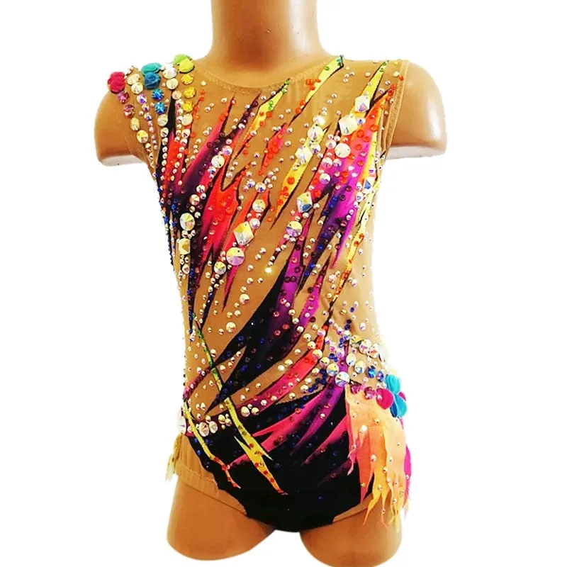 #SK04 Custom Professional Rythmic Gymnastics - Artistic- Ice Skating- Dance Competion Leotards