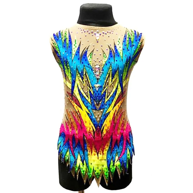 #SK04 Custom Professional Rythmic Gymnastics - Artistic- Ice Skating- Dance Competion Leotards