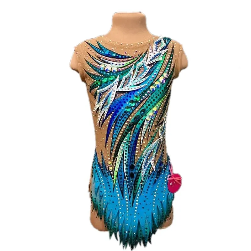 #SK04 Custom Professional Rythmic Gymnastics - Artistic- Ice Skating- Dance Competion Leotards
