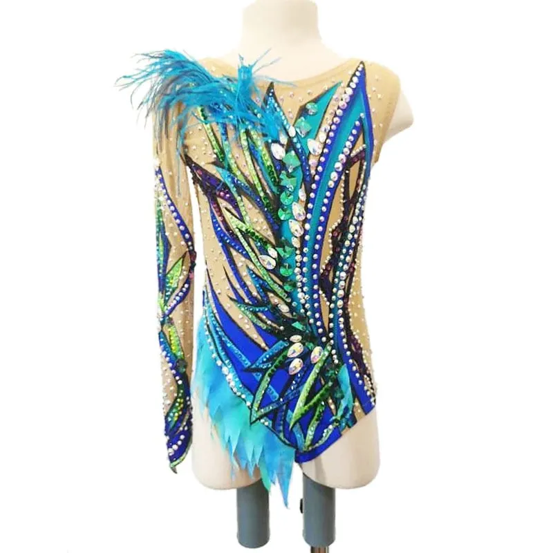 #SK04 Custom Professional Rythmic Gymnastics - Artistic- Ice Skating- Dance Competion Leotards