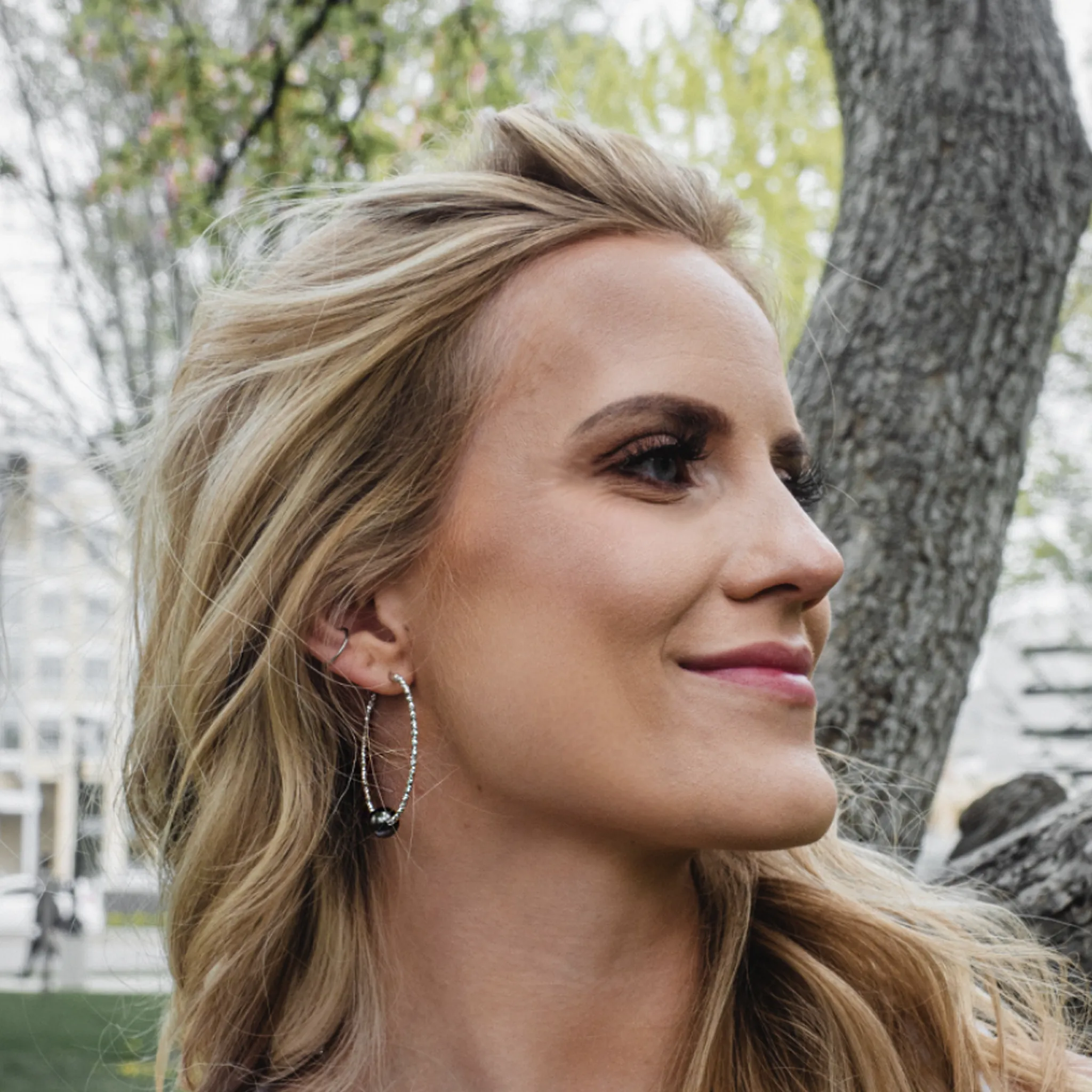Sparkle Bangle Hoop Earrings