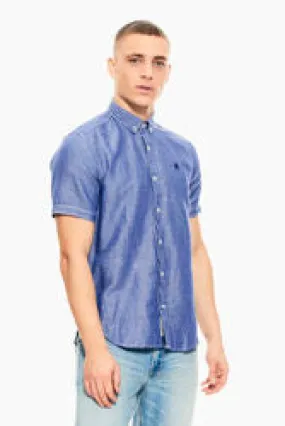S/S LINEN W/BUTTON-DOWN REG-FIT