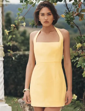 Stevie Halter Neck Linen Mini Dress