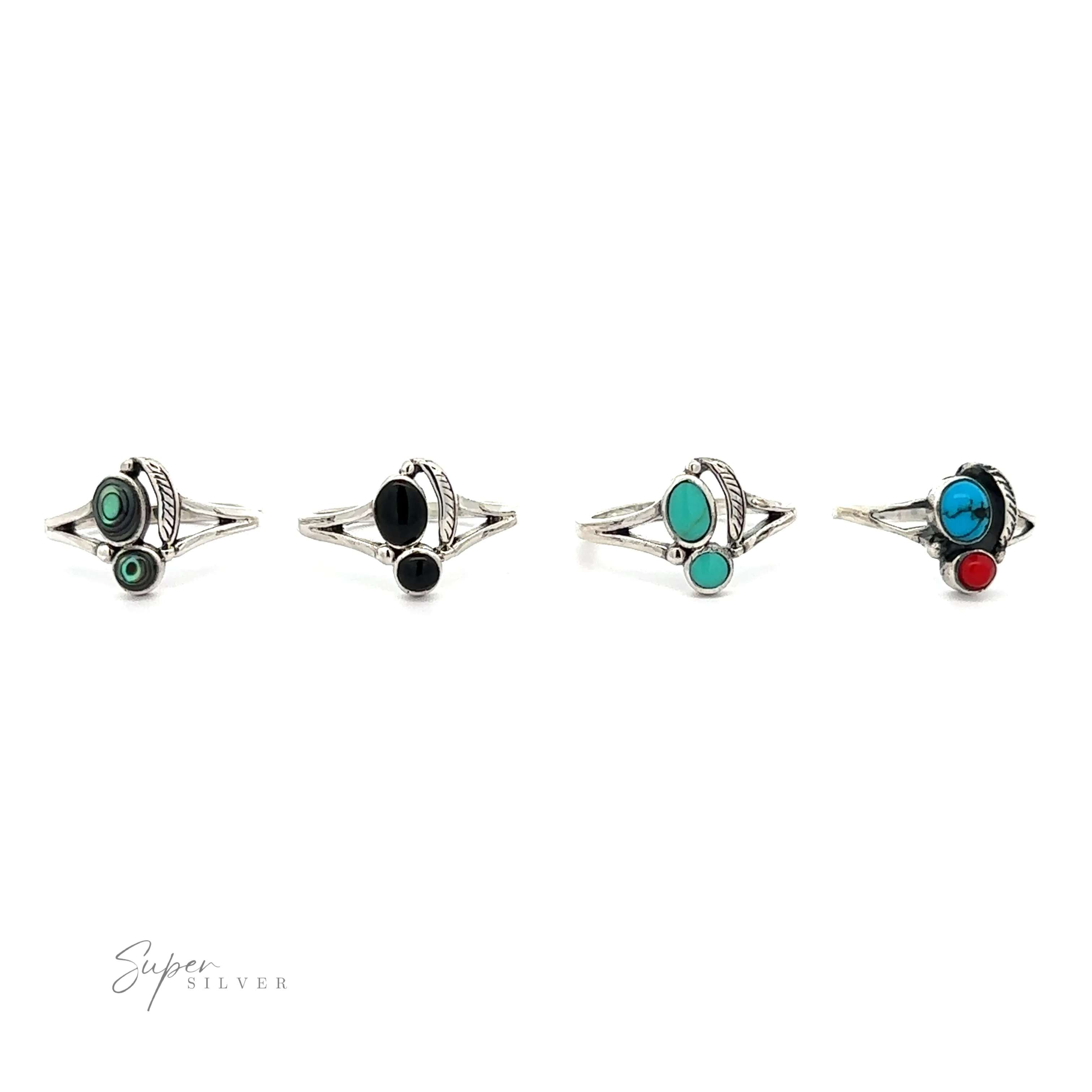 Stone and Feather Ring
