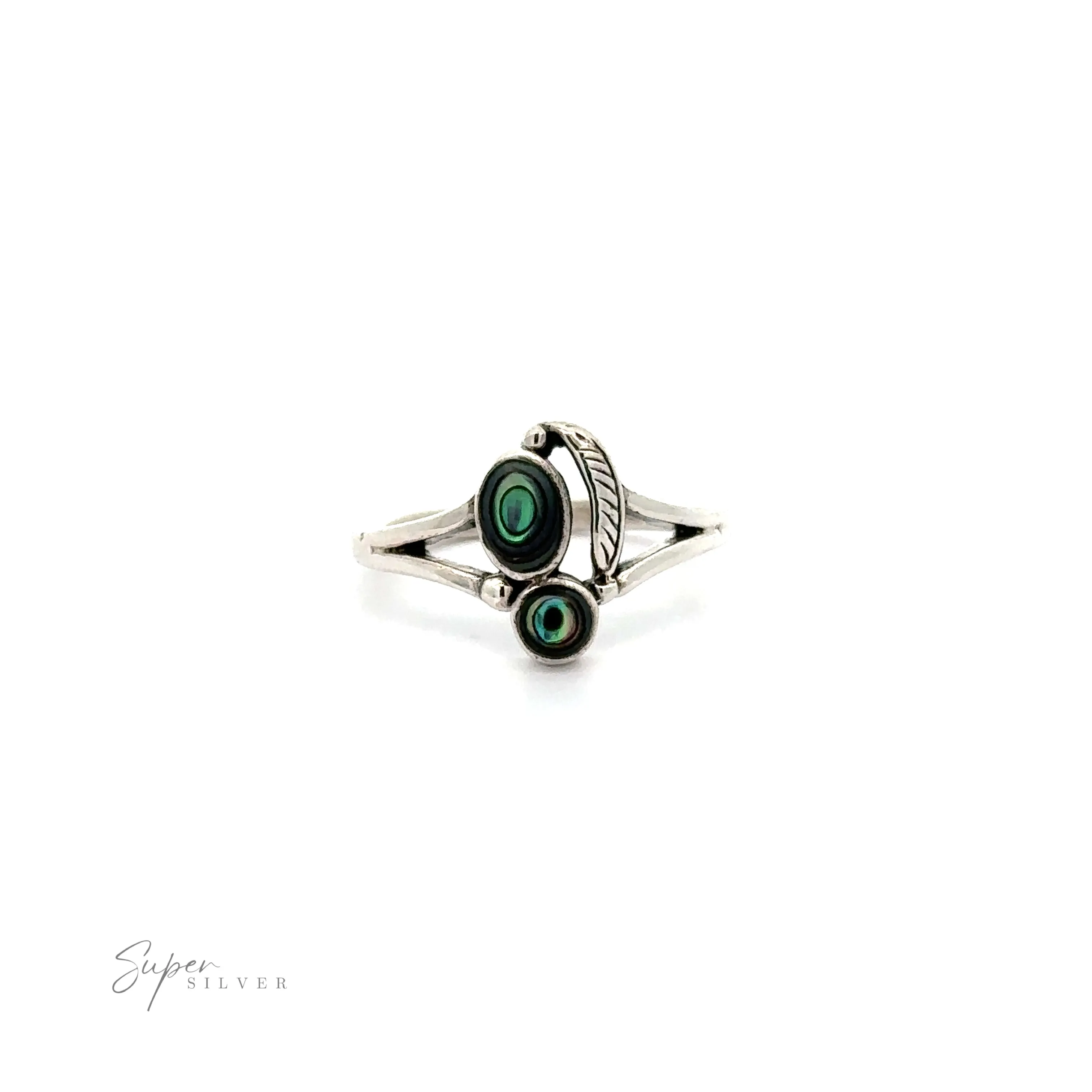 Stone and Feather Ring
