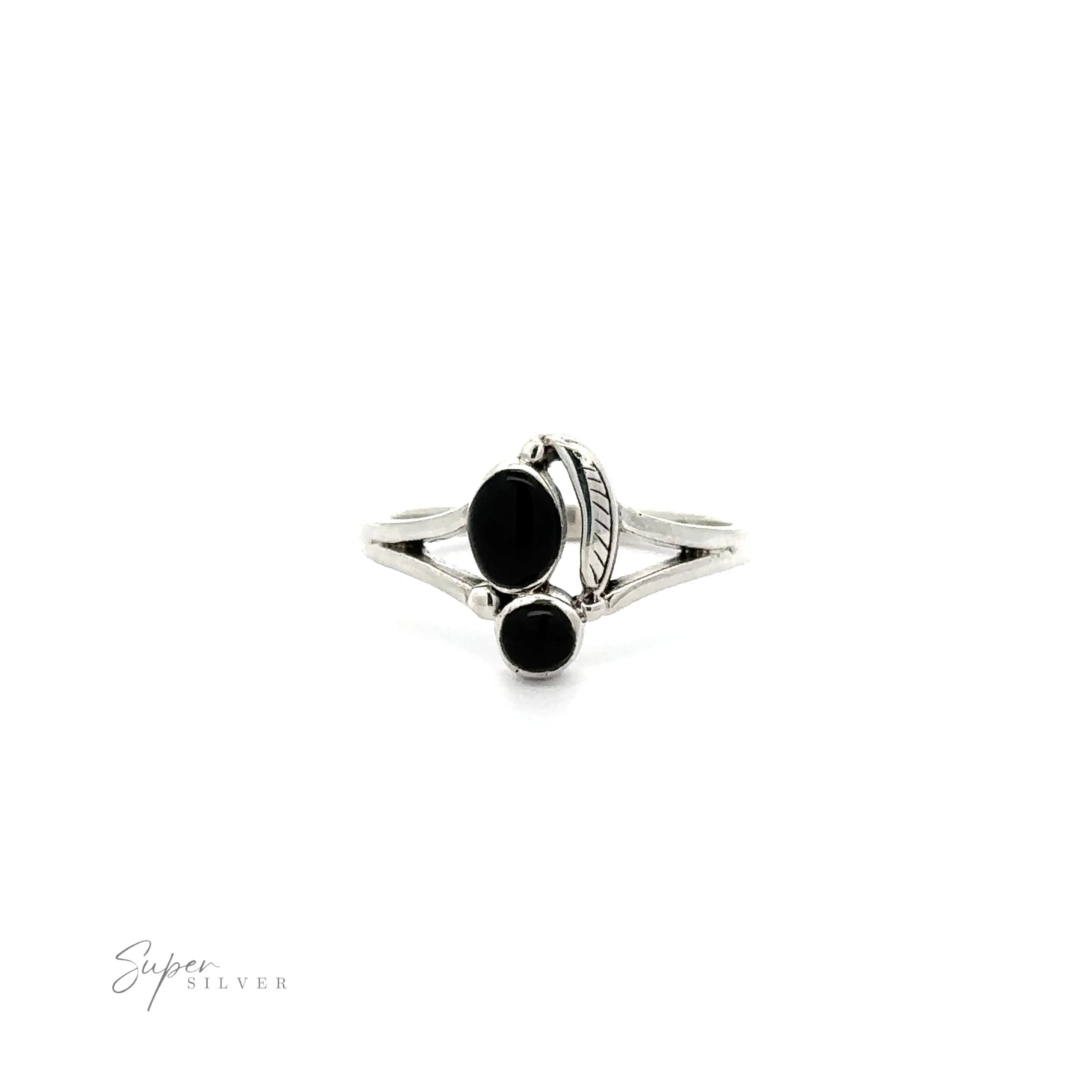 Stone and Feather Ring
